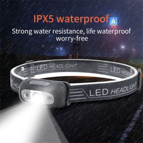 XPG Sensor LED Headlamp Built-in Battery USB Rechargeable Outdoor Waterproof