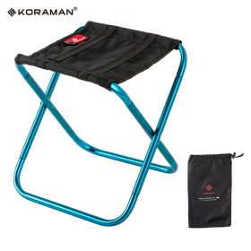 KORAMAN Blue Portable Ultralight Folding Mini Chair