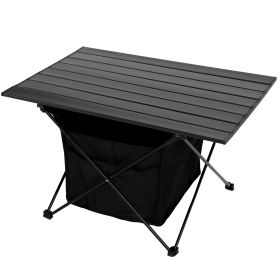 Portable Folding Aluminum Alloy Table with High-Capacity Storage and Carry Bag