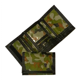 Army Camouflage Velcro Trifold Kids Wallet