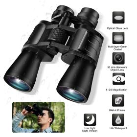 Portable Zoom Binoculars with FMC Lens Low Light Night Vision