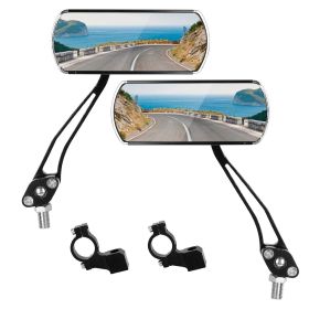 1 Pair Handlebar Bike Mirrors Adjustable 360 Degree