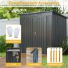 6 x 4 ft Outdoor Storage Shed, All Weather Tool Shed for Garden, Backyard, Lawn, Black