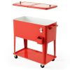 Outdoor Portable Rolling Party Cooler Cart