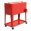 Outdoor Portable Rolling Party Cooler Cart