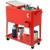 Outdoor Portable Rolling Party Cooler Cart