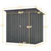 6 x 4 ft Outdoor Storage Shed, All Weather Tool Shed for Garden, Backyard, Lawn, Black