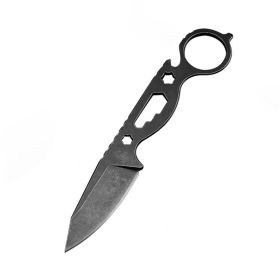 Outdoor Wilderness Survival Small Straight Knife Hunting Knife Pocket Knife (Color: As pic show)