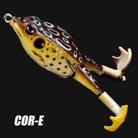 1pc Fishing Lures; Soft Frog Artificial Bait With Rotating Legs; Cool Fishing Hooks (Color: E)