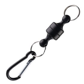 Fishing Hanging Buckle Magnetic Buckle Fast Hanging Buckle Wireless Lost Rope Metal Strong Magnetic Force Outdoor Mountaineering (Color: d12mm Black)