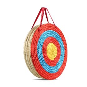 Solid Straw Round Archery Target for Backyard Outdoor Hunting Shooting Practice (Color: As pic show)