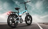 Auloor 20H1F 750W Foldable Electric Bike for Adults with 20'x4'Fat Tire; E Bikes MTB with LG 48V 12.8Ah Battery Shimano 7-Speed Ebike