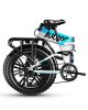 Auloor 20H1F 750W Foldable Electric Bike for Adults with 20'x4'Fat Tire; E Bikes MTB with LG 48V 12.8Ah Battery Shimano 7-Speed Ebike